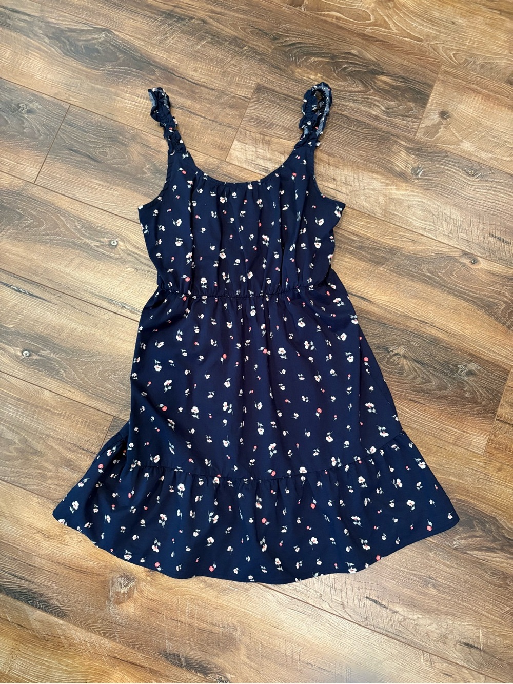 Women’s Navy Floral Ruffle Sundress
